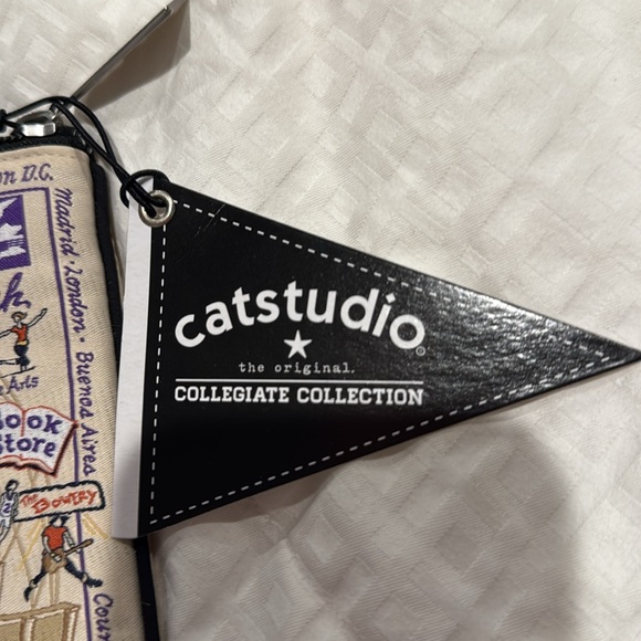 NYU CatStudio Beige and Purple Zippered Pouch - Picture 5 of 6